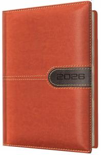 Kalendarz 2026 A6 tygodniowy brązowy. Wydawca: Evena. Multiszop.pl Opakowanie Kalendarz 2026 A6 tygodniowy brązowy