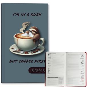 Opakowanie Kalendarz 2026 A6 tygodniowy Leniwiec Kawa