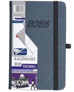 Opakowanie Kalendarz 2026 A6 tygodniowy Techno grafitowy