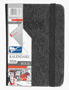 Opakowanie Kalendarz 2026 A7 tyg Rock grafitowy