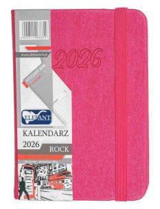 Opakowanie Kalendarz 2026 A7 tyg Rock różowy