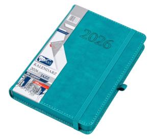 Opakowanie Kalendarz 2026 B6 dzienny Jazz turkusowy