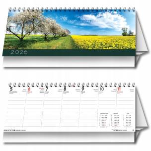 Kalendarz 2026 biurkowy poziomy. Wydawca: Evena. Multiszop.pl Opakowanie Kalendarz 2026 biurkowy poziomy