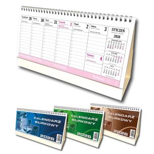 Opakowanie Kalendarz 2026 biurkowy poziomy duży 1szt.mix