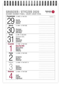 Opakowanie Kalendarz 2026 biurkowy tygodniawy pionowy MIX