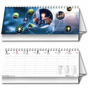 Kalendarz 2026 biurkowy tygodniowy poziomy. Wydawca: Evena. Multiszop.pl Opakowanie Kalendarz 2026 biurkowy tygodniowy poziomy