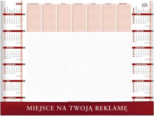 Kalendarz 2026 biuwar z listwą. Wydawca: Wokół nas. Multiszop.pl Opakowanie Kalendarz 2026 biuwar z listwą