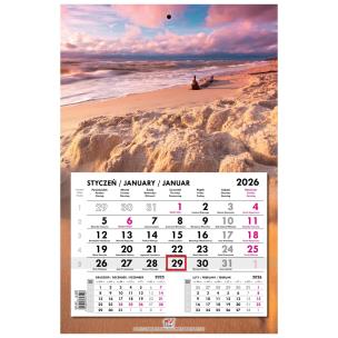 Opakowanie Kalendarz 2026 jednodzielny główka płaska Bałtyk