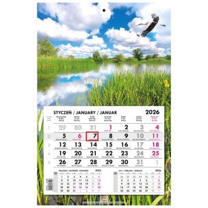Opakowanie Kalendarz 2026 jednodzielny główka płaska Mazury