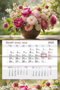 Opakowanie Kalendarz 2026 jednodzielny Kwiaty
