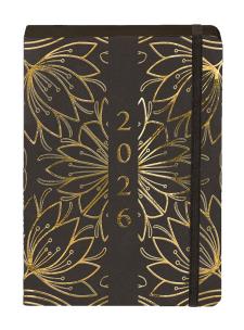 Okładka książki Kalendarz 2026 Kraft A5 DNS kwiaty