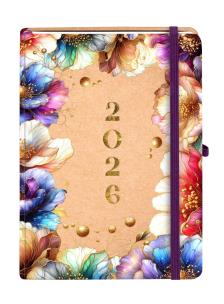 Kalendarz 2026 Kraft A5 TNS Kwiaty. Autor: -. Multiszop.pl Okładka książki Kalendarz 2026 Kraft A5 TNS Kwiaty