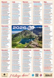 Opakowanie Kalendarz 2026 listkowy
