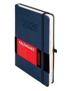 Okładka książki Kalendarz 2026 Memofix A5 DNS granatowy