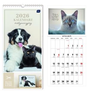 Opakowanie Kalendarz 2026 motywacyjny 22x46cm Zwierzaki