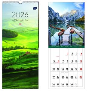 Opakowanie Kalendarz 2026 paskowy 17x41cm Widoki