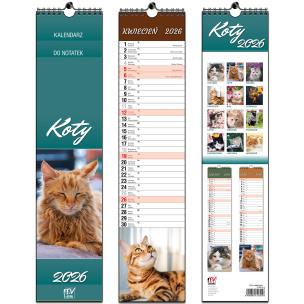 Opakowanie Kalendarz 2026 paskowy Koty