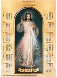 Opakowanie Kalendarz 2026 plakatowy średni Jezus Miłosierny