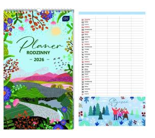 Opakowanie Kalendarz 2026 planer rodzinny 25x43 Razem