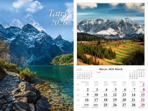 Kalendarz 2026 ścienny 13-k Tatry. Wydawca: Radwan. Multiszop.pl Opakowanie Kalendarz 2026 ścienny 13-k Tatry
