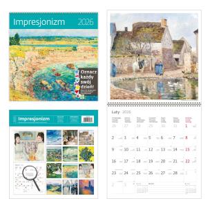 Opakowanie Kalendarz 2026 ścienny 30x30 Impresjonizm HELMA