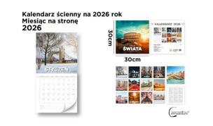 Opakowanie Kalendarz 2026 ścienny 30x30cm Miasta świata