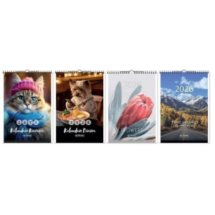 Kalendarz 2026 ścienny A4 pionowy mix HERLITZ. Wydawca: HERLITZ. Multiszop.pl Opakowanie Kalendarz 2026 ścienny A4 pionowy mix HERLITZ