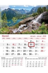 Opakowanie Kalendarz 2026 ścienny jednodzielny Jezioro