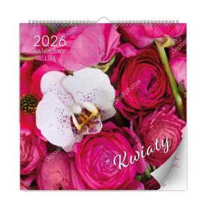 Opakowanie Kalendarz 2026 ścienny lux kwiaty