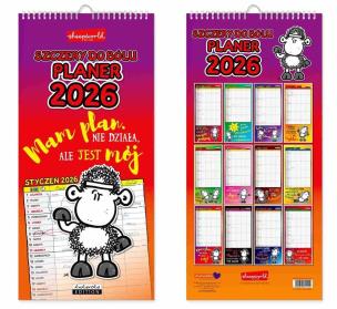 Opakowanie Kalendarz 2026 ścienny planer Sheepworld szczery