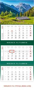 Opakowanie Kalendarz 2026 ścienny trójdzielny Góry