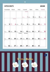 Opakowanie Kalendarz 2026 ścienny z kieszonką 28x40 Tutto