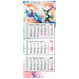 Opakowanie Kalendarz 2026 trójdzielny główka płaska Koliber