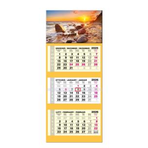 Opakowanie Kalendarz 2026 trójdzielny LUX główka wypukła Bałtyk