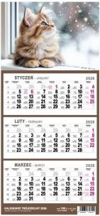 Opakowanie Kalendarz 2026 Trójdzielny Mały MIX