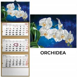Kalendarz 2026 trójdzielny orchidea. Wydawca: Evena. Multiszop.pl Opakowanie Kalendarz 2026 trójdzielny orchidea