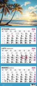 Opakowanie Kalendarz 2026 Trójdzielny Palmy