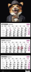 Opakowanie Kalendarz 2026 Trójdzielny Pies