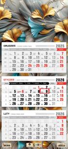 Opakowanie Kalendarz 2026 trójdzielny płaska główka abstrakcj