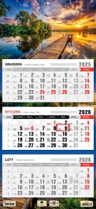 Opakowanie Kalendarz 2026 trójdzielny płaska główka mazury