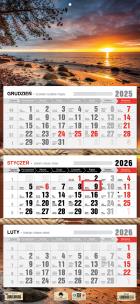 Opakowanie Kalendarz 2026 trójdzielny płaska główka orłowo