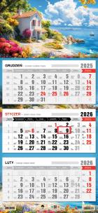 Opakowanie Kalendarz 2026 trójdzielny płaska główka romantico