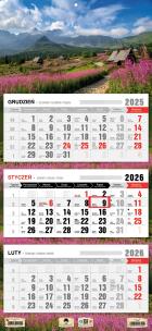 Opakowanie Kalendarz 2026 trójdzielny płaska główka tatry