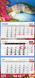 Opakowanie Kalendarz 2026 trójdzielny płaska główka Zakhyntos