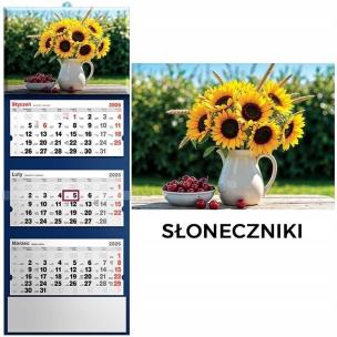 Kalendarz 2026 trójdzielny słoneczniki. Wydawca: Evena. Multiszop.pl Opakowanie Kalendarz 2026 trójdzielny słoneczniki