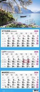 Opakowanie Kalendarz 2026 Trójdzielny Widok
