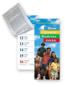 Kalendarz 2026 tyg. magnes Dom, Zdrowie, Rodzina. Wydawca: Kastor. Multiszop.pl Opakowanie Kalendarz 2026 tyg. magnes Dom, Zdrowie, Rodzina