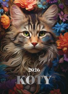 Opakowanie Kalendarz 2026 wieloplanszowy 24x34cm AI Koty