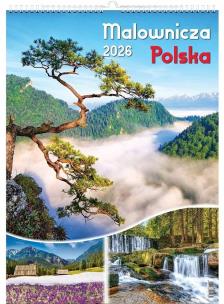 Kalendarz 2026 wieloplanszowy malownicza Polska. Wydawca: Evena. Multiszop.pl Opakowanie Kalendarz 2026 wieloplanszowy malownicza Polska