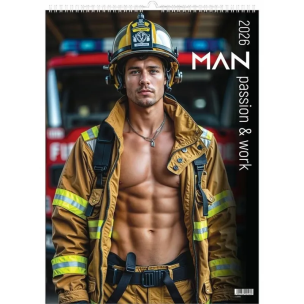 Kalendarz 2026 wieloplanszowy mężczyźni w pracy. Wydawca: Evena. Multiszop.pl Opakowanie Kalendarz 2026 wieloplanszowy mężczyźni w pracy